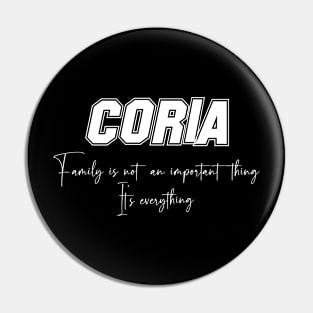 Coria Second Name, Coria Family Name, Coria Middle Name Pin