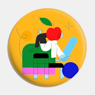 Apple Ilustration Art Pin