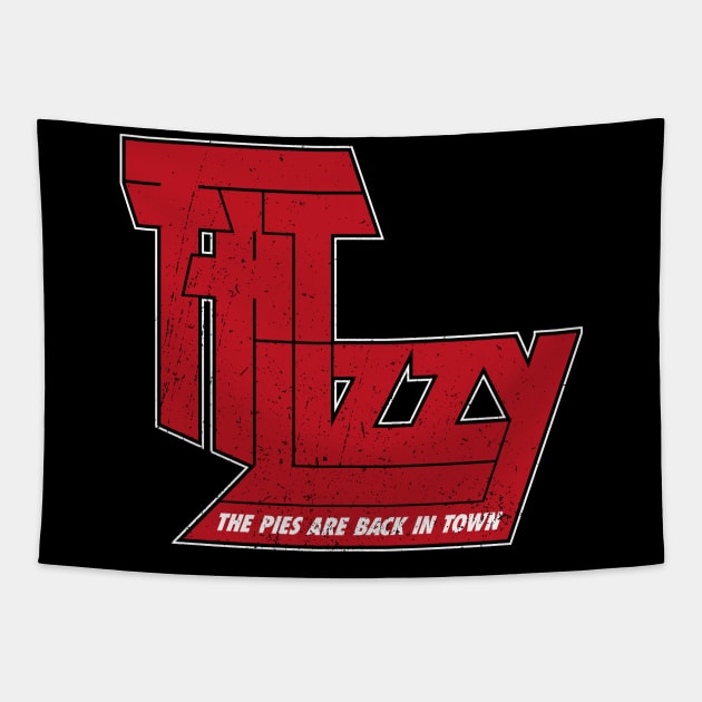 Fat Lizzy - Thin Lizzy Parody Tapestry by RetroReview