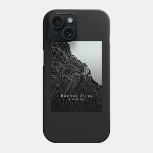 Buenos Aires Argentina City Map dark Phone Case