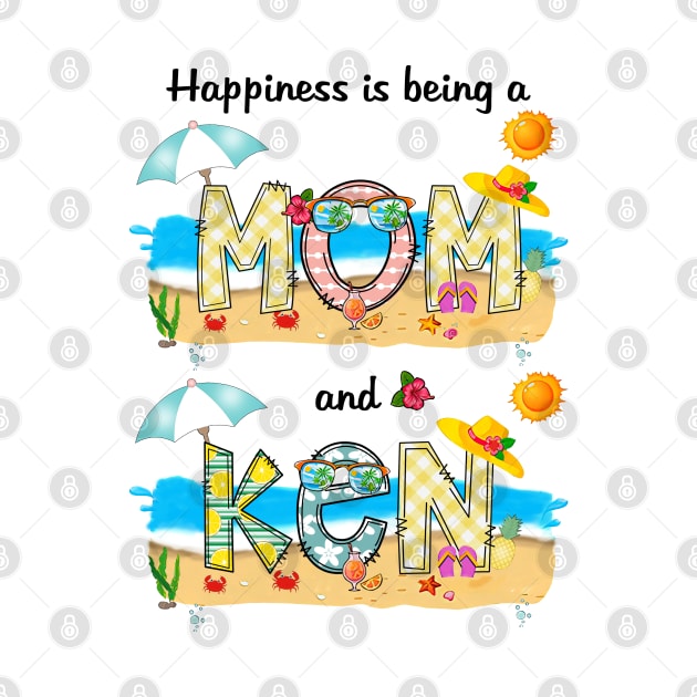 Happiness Is Being A Mom And Ken Summer Beach Happy Mother's by KIMIKA