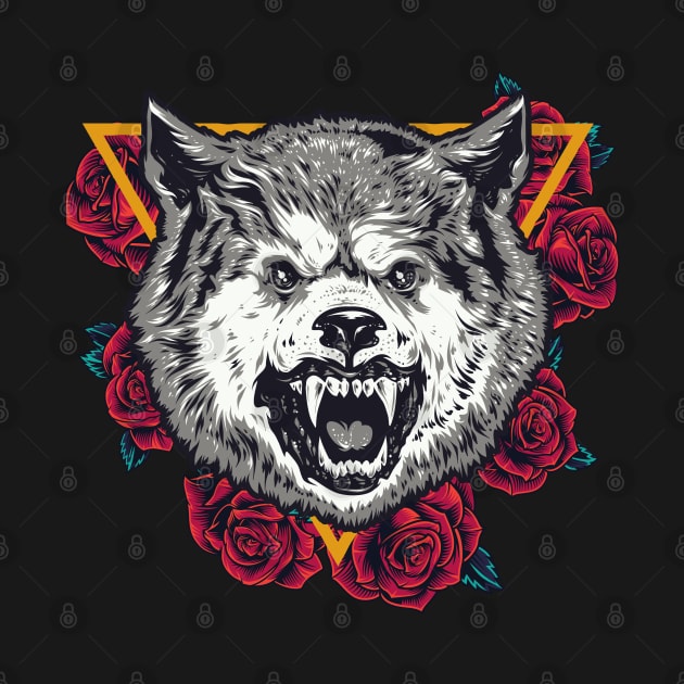 Red Rose And Wolf by Dynamic Design