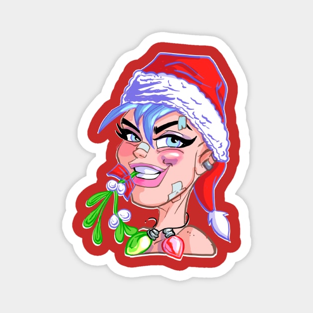 Tank Girl Xmas Magnet by Biomek