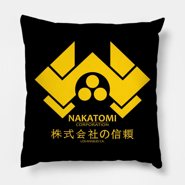 Nakatomi Corporation Pillow by HipHopTees