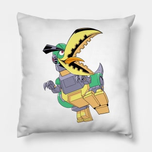 Green Robot Bird Pillow