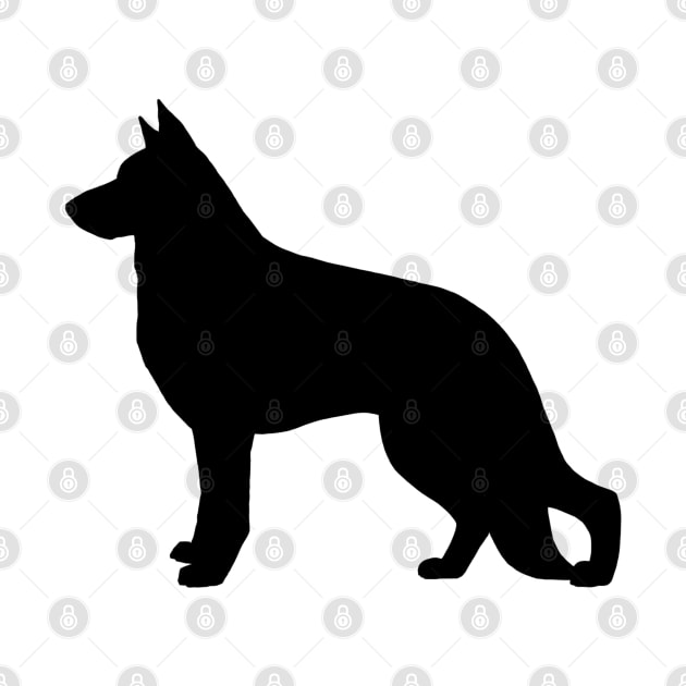 German Shepherd Dog Silhouette by Coffee Squirrel