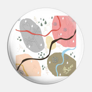 Floral Abstract Pin