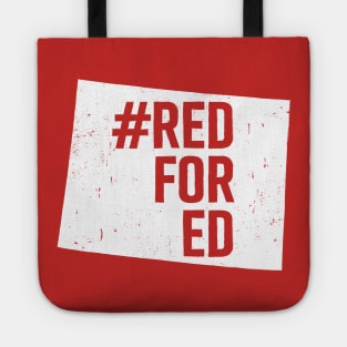 Red for Ed Colorado State Outline Tote