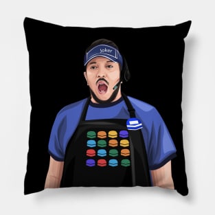 Impracitcal Jokers - Sal's Punishment - Comical Vector Illustration Pillow