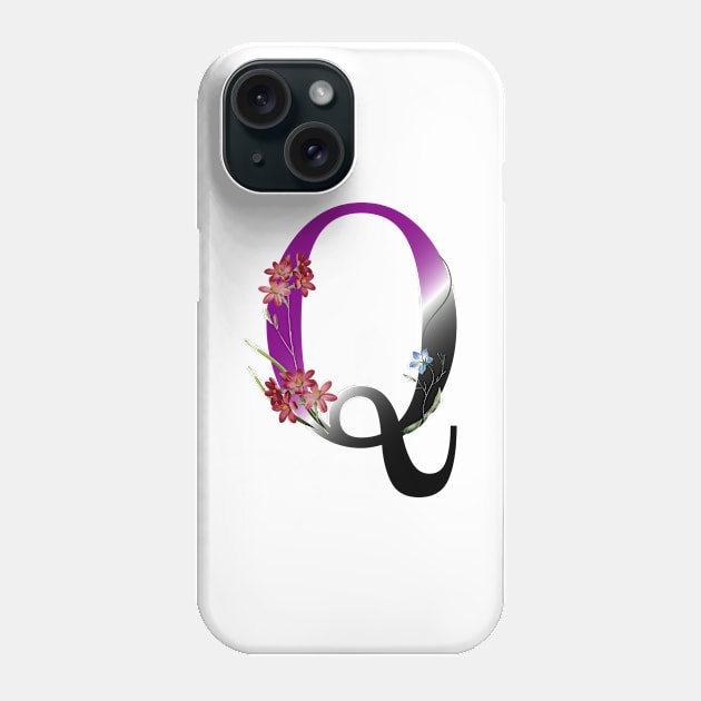 botanical monogram Q Phone Case by Eric Okore