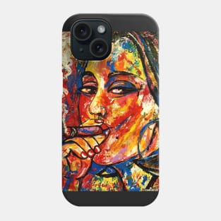 The cigar smoker Phone Case