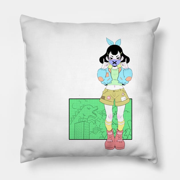 Weird world Pillow by PsychoDelicia