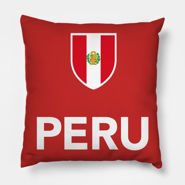 Peru Soccer - Peruvian Football Pillow by vladocar