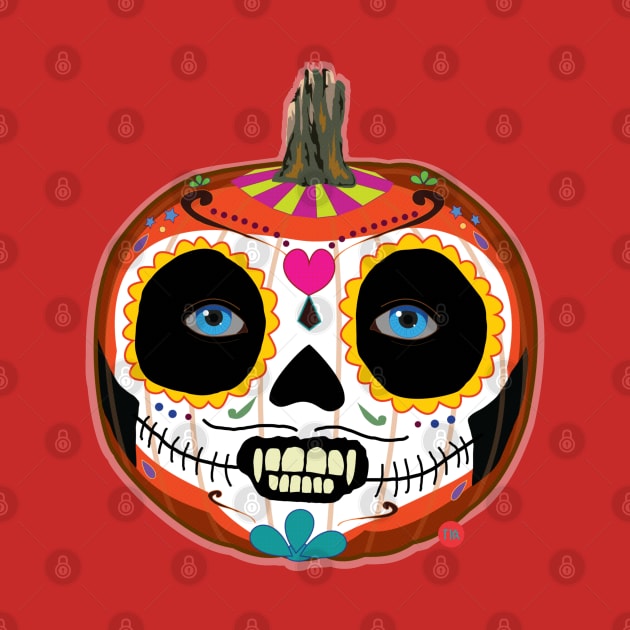 Day of the Dead - Pumpkin Decoration by THIRTY16Designs