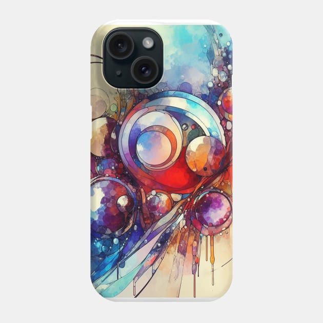 Psychedelic looking abstract illustration of stained glass Phone Case by WelshDesigns