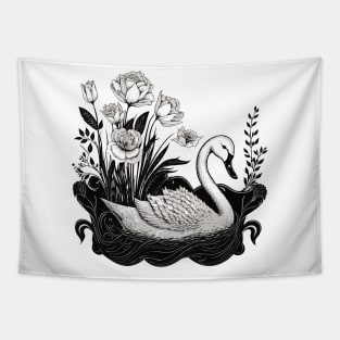 Beautiful Swan Tapestry