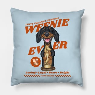 Cute Funny Awesome Weenie Dog Pillow