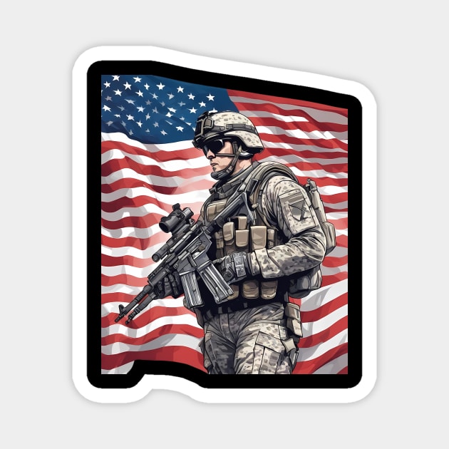 Armed Force Magnet by animegirlnft