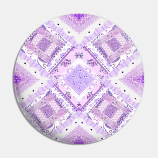 Quilted Purples Pin