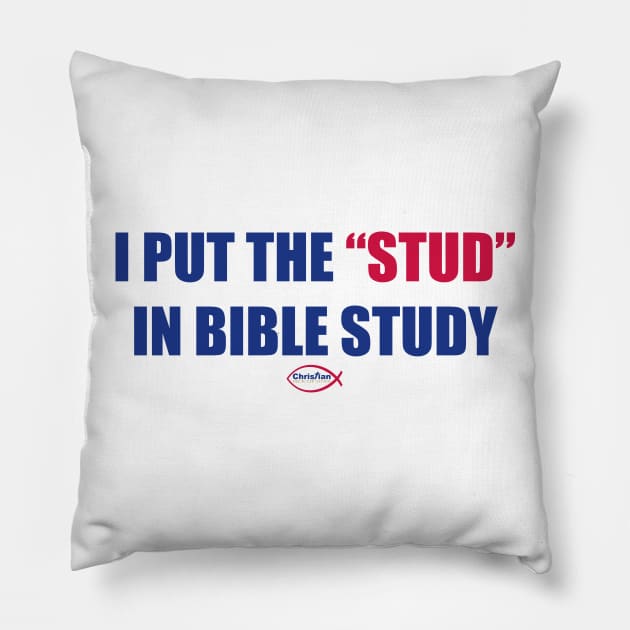 Put the Stud in Bible Study Pillow by aaronsgraphics