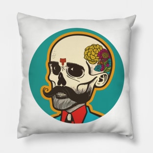 Calavera Classic Mustache 1920 Pillow