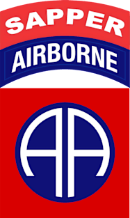 82 Airborne Sapper Tab - Side of Chest Kids T-Shirt by Desert Owl Designs