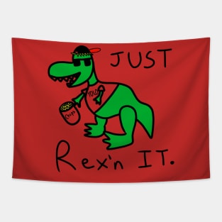 Cool Skater T-rex Tapestry