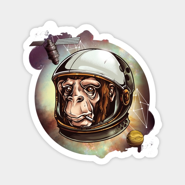 Cosmic Chimp Magnet by GoshaDron