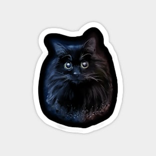 Black Kitty Magnet