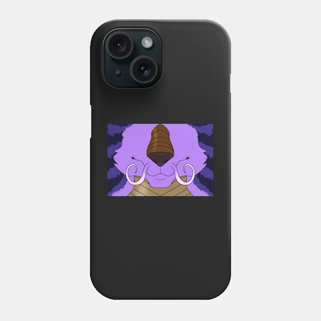 Purple Whisker Noodle Face Phone Case by KeishaMaKainn