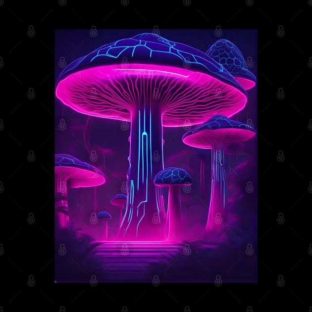 Neon Mushroom by Funky Edge Underground