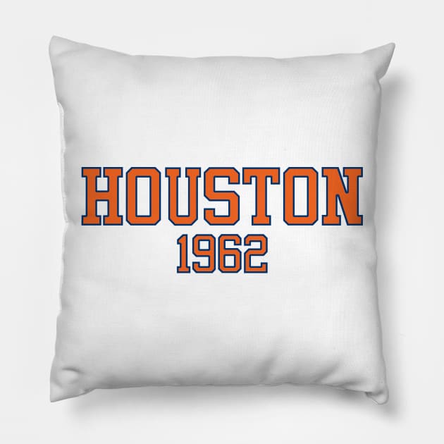 Houston 1962 Pillow by GloopTrekker