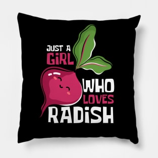 Radish Revival: Just A Girl Who Loves Radish Pillow