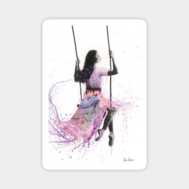 Girl on a Swing Magnet by AshvinHarrison