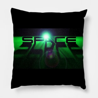 Space Design - Green Pillow