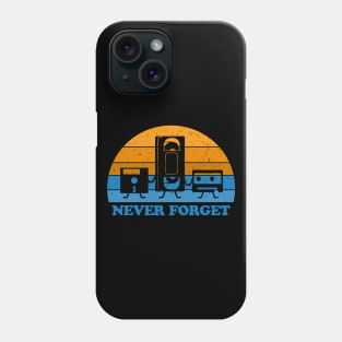 Never Forget -Floppy Disk Cassette VHS Tape Phone Case