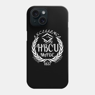 HBCU Made Pride Nation 1837 (White Print) Phone Case