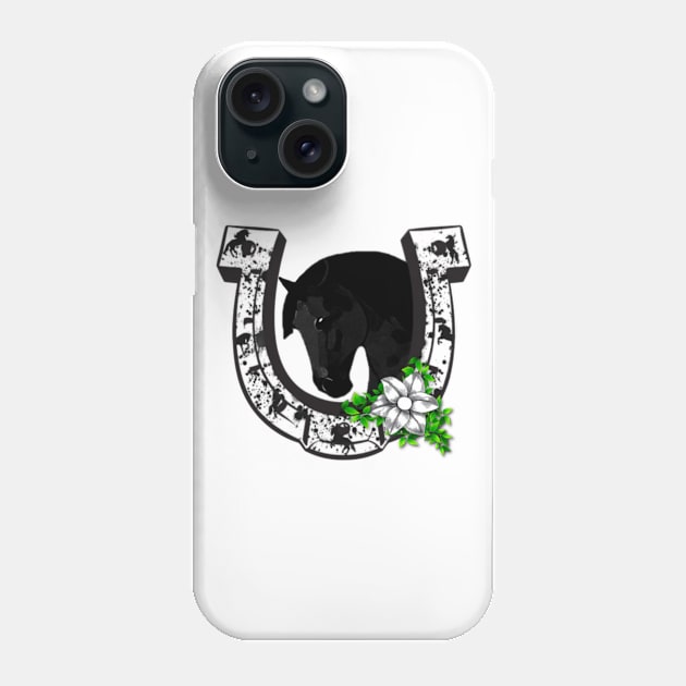 Horse Lovers Horseshoe Phone Case by KC Morcom aka KCM Gems n Bling aka KCM Inspirations