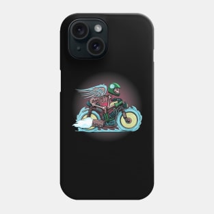 skeleton motorcyclist who promotes careful driving Phone Case