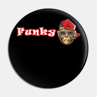 Funky Rapper Monkey Pin