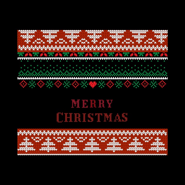 Merry christmas- Ugly christmas sweater Design by TextureMerch