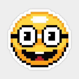 Pixel Nerdy Glasses Emoji Magnet
