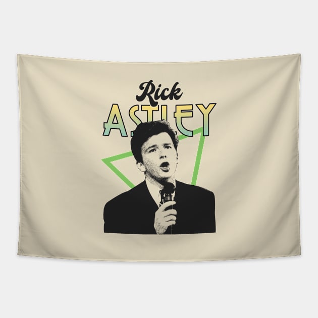 Rick Astley 80s Retro Tapestry by Mandegraph