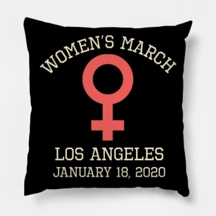 Women's March January 18, 2020 Feminist Los Angeles Pillow