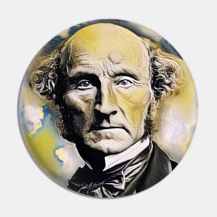 John Stuart Mill Yellow Portrait | John Stuart Mill Artwork 8 Pin