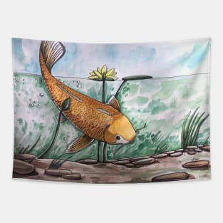 orange koifish Tapestry