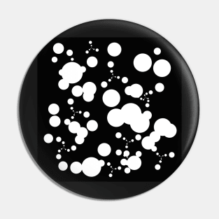 Modern Black and White Spots Pin