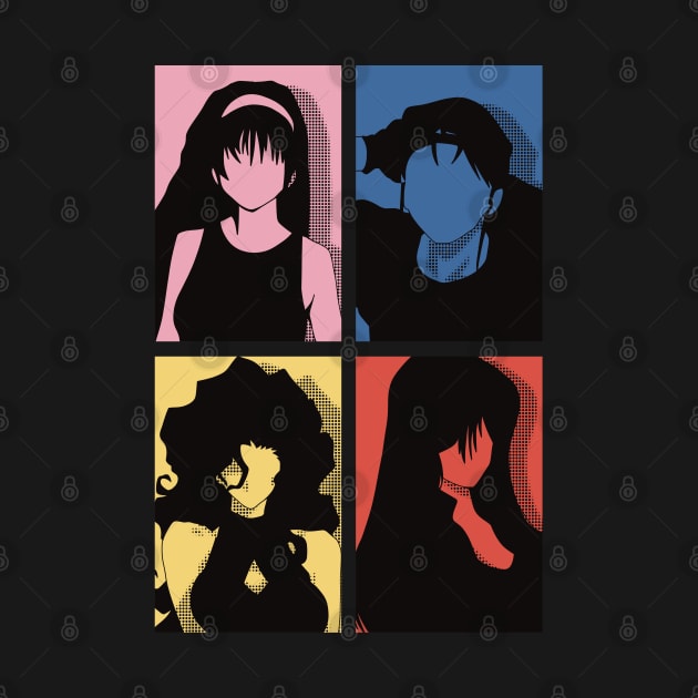 All The Main Characters In Golden Boy Anime In A Colorful Kawaii Minimalist Pop Art Design by Animangapoi