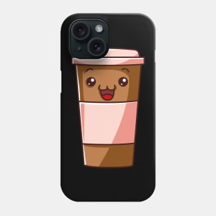 Kawaii Coffee Cup Funny Anime Caffeine Japanese Phone Case