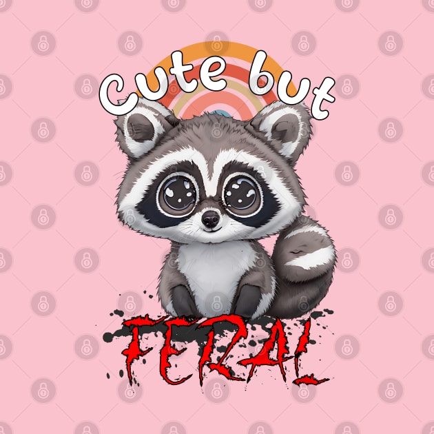 Cute But Feral - Raccoon by SilverFoxx Designs